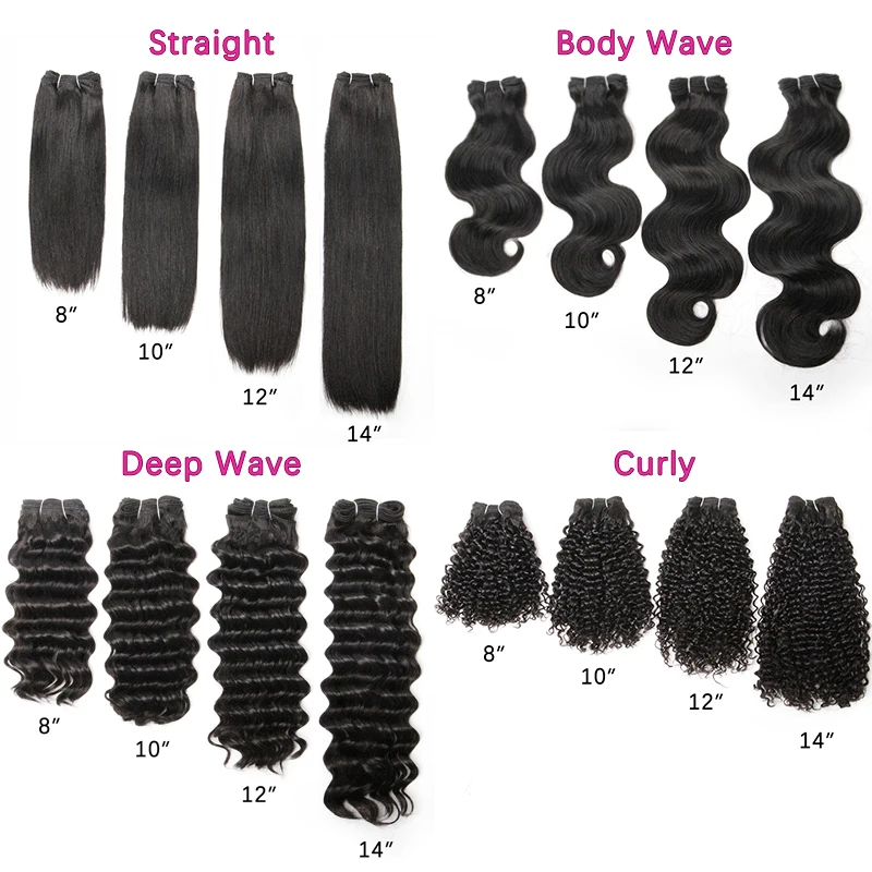 бразильские пучки глубоких волн с застежкой 4x4 Пучки из 100% натуральных волос с кружевной застежкой Двойное вытягивание из девственных волос2
