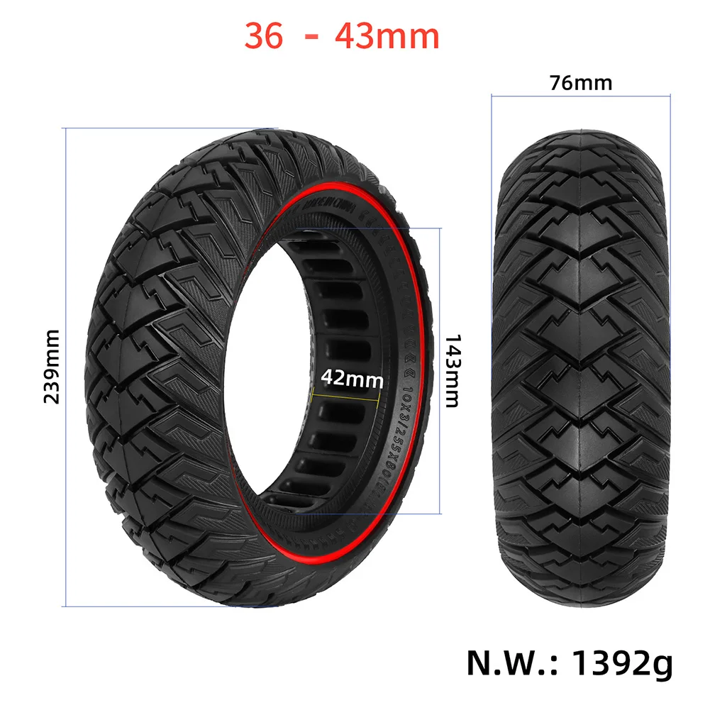 10 дюймов 80/65-6 Solid Tire 10x3.0 Внедорожные сплошные шины для Zero 10x Для KUGOO M4 255x80 Шины Аксессуары для электрических скутеров5
