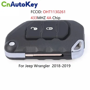 CN086033 FCCID OHT1130261 для Jeep Wrangler 2018-2019 ASK 433MHZ PCF7939M 4A Чип Складной Ключ Flip Пульт дистанционного управления
