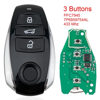 433 МГц 3 кнопки Интеллектуальный дистанционный брелок с чипом ID46 7945 Чип 7P6959754AL Сменный подходит для Volk-swagen-2011 2012 2013 2014