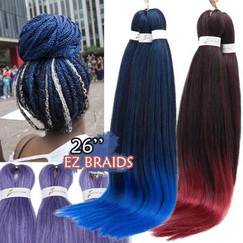 Wigundle 26 дюймов 90 г предварительно растянутый Jumbo плетение Коробка для волос Twist Braids Оптовая продажа Xpression Синтетические волосы для наращивания для женщин