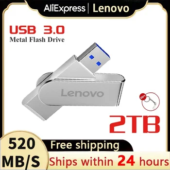  USB-накопитель Lenovo 16 ТБ флэш-накопитель 2 ТБ USB 3.0 Высокоскоростной перенос металлических портативных флэш-накопителей 128 ГБ Cle U Disk Memoria USB Stick