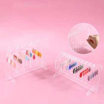  1 шт. Изысканный цвет ногтей, показывающий полку, прозрачная стойка для хранения ногтей, шаблон карточки для ногтей, DIY Nail Art, показывающая полку