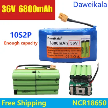 Batería original de 36v 6800mah batería recargable de iones de litio + sin flete para scooter eléctrico de autoequilibrio
