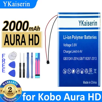 1400 мАч/2000 мАч Аккумулятор YKaiserin для Kobo Aura HD One N204-KBO-B N905B GPS mp3 mp4 динамик Электронная книга Умные часы Bateria