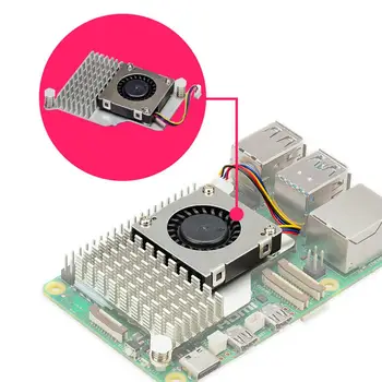 Для активного кулера Raspberry Pi 5 с регулируемой скоростью радиатора вентилятора охлаждения для Raspberry Pi 5 M6W9
