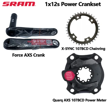 SRAM Power Crankset 172,5 мм Force Axs Crank Quarq AXS Power Meter 107BCD 8-bolt Прямое крепление Звездочка X-sync 40T 1x12s для дороги