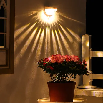 Водонепроницаемый светодиодный солнечный свет Наружные настенные светильники 6 светодиодный контроль света индукционный двор забор настенный светильник рождественский декор солнечная лампа