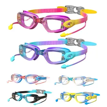 Молодежные очки для плавания Очки для дайвинга и плавания Без протечек Широкий обзор Регулируемый ремешок Анти-Запотевающий Анти-УФ Детские очки для плавания Молодежные