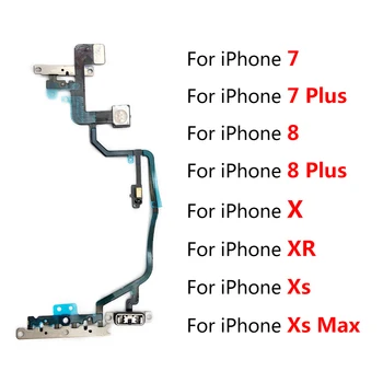 2 шт./лот,НОВИНКА Кнопка включения питания и выключения громкости боковая кнопка Ключ Гибкий кабель Запасные части для IPhone 7 8 Plus X X XR XS Max