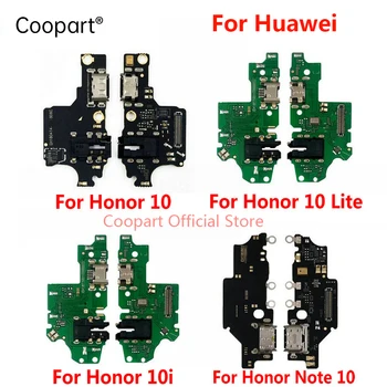 оригинальный микрофонный модуль + USB-порт зарядки, разъем гибкого кабеля, детали разъема для Huawei Honor 10 / 10i / Honor 10 Lite / Note 10