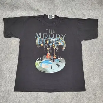 Винтаж Рубашка Moody-Blues XL Странные времена Тур Мерч Giant-Tag 90-е 00-е длинные рукава
