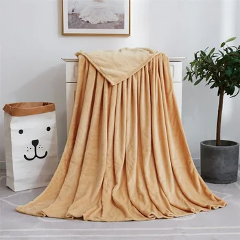 Твердое фланелевое шерстяное одеяло Супер мягкое теплое одеяло и одеяло для дивана / кровати / путешествия / одеяло для кровати
