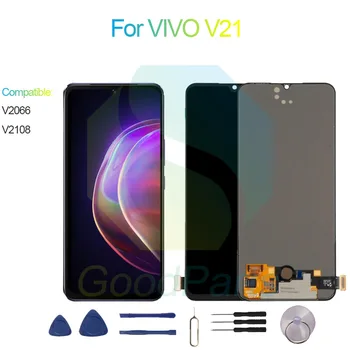 Для замены дисплея VIVO V21 2400*1080 V2066, V2108 Для сенсорного ЖК-дигитайзера VIVO V21 4G
