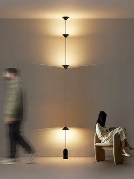 Современный минималистичный настенный торшер для гостиной в прихожей Cone Desigh Art Декоративный подвесной кабельный торшер для спальни в помещении