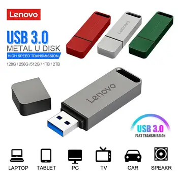 Lenovo 1 ТБ USB Flash Drive 2 ТБ Высокоскоростной 520 МБ/с USB 3.0 Флэш-накопитель 128 ГБ USB-памяти 512 ГБ 256 ГБ для ноутбука/ПК