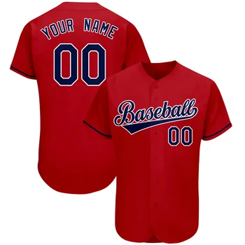 2024Изготовленная на заказ бейсбольная майка Шитье с буквенным дизайном Имя Номер Дышащая спортивная рубашка Тренировочная форма для взрослых / детей