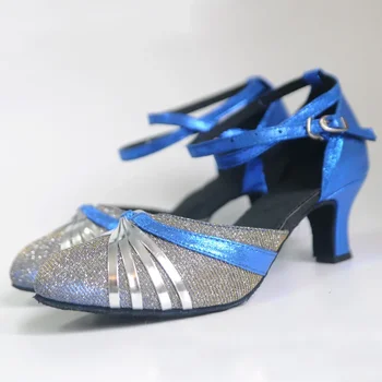 Бальная обувь Элегантная женская обувь на низком каблуке Латиноамериканская танцевальная обувь Девушка на каблуках Танцевальная танцевальная обувь с латинской платформой женщина 5,5 см