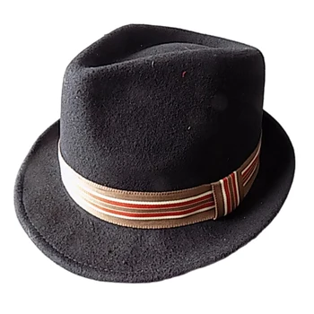 Мужская перевернутая шляпа, шерстяная фетровая фетровая шляпа ручной работы, повседневная шляпа в британском стиле