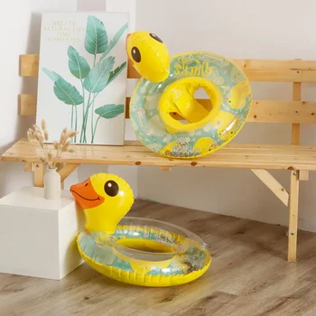  блестками желтая утка детское плавательное кольцо для бассейна поплавок надувной круг для плавания для детей детские летние игрушки для пляжных вечеринок