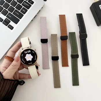 18 мм Магнитный ремешок из натуральной кожи для Huawei Watch GT 4 41 мм Тонкий женский ремешок для huawei gt4 41 Браслет Леди Тонкий браслет