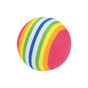 Игрушечный мяч для кошек Устойчивый к укусам Губчатый мяч для домашних животных Красочный интерактивный игрушечный мяч