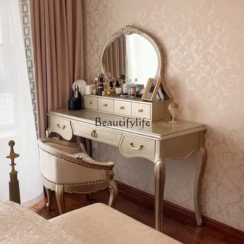 Американский светлый роскошный туалетный столик Комод для спальни французской принцессы