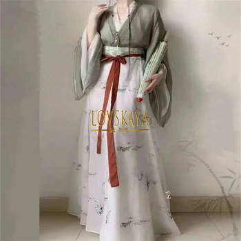 Традиционный элегантный цветочный вышивка Китайский стиль Ханьфу Платье Женщины Принцесса Восточная Фея Косплей Сцена Танец Халат