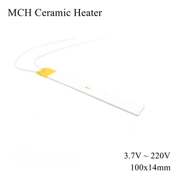 100x14 мм 5 В 12 В 110 В 220 В MCH Металлический керамический нагреватель Высокотемпературный квадратный глинозем Электрическая нагревательная плата Пластина Лента HTCC Dry